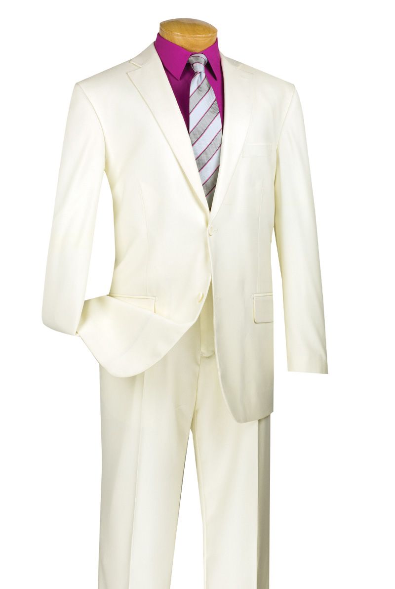 Vinci Men's 2 Piece Wool Feel Executive Suit - Extra Long Sizes