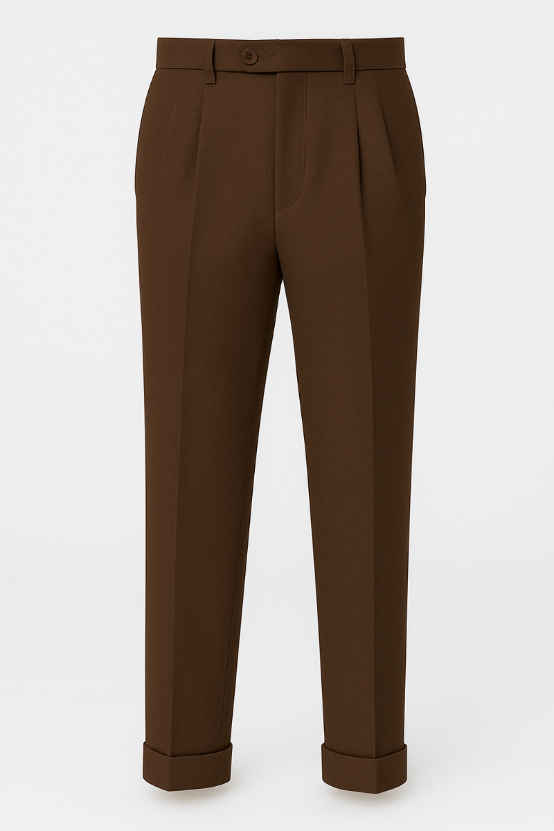 Zacchi Men's Wide Leg Pants - Classic Pleated Style