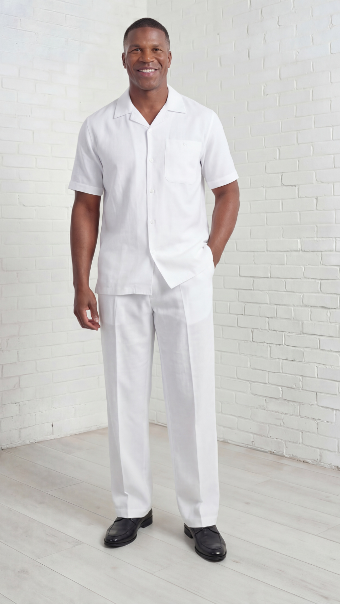 Dreams by Zacchi Men's 2 Piece Walking Suit - Linen Texture