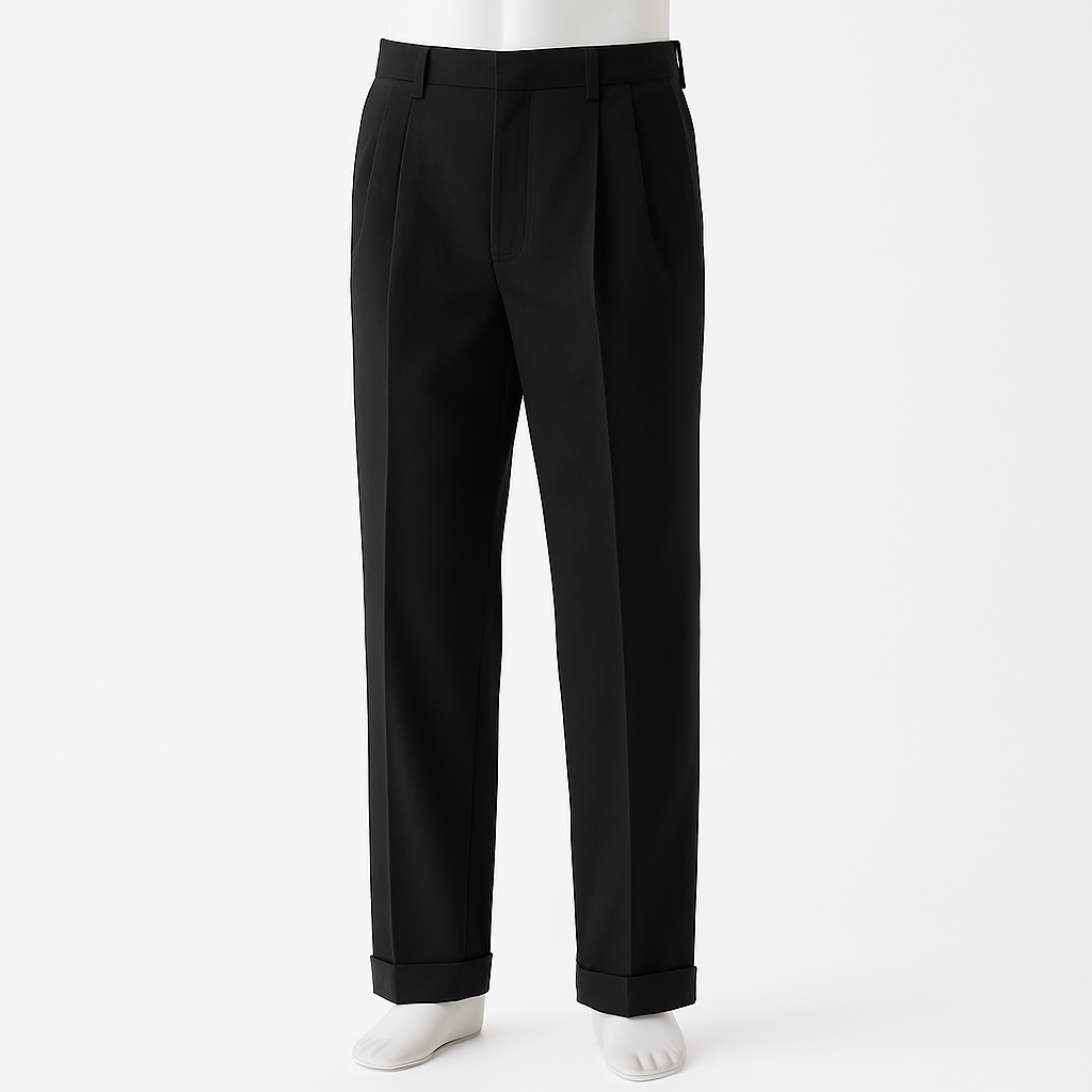 ZTMY Slacks Pants (Black)XLサイズ Zacchi Men's Big and Tall Pleated Pants - Classic Style Slacks