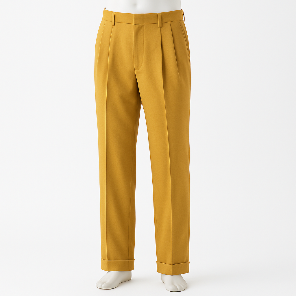 Zacchi Men's Pleated Pants - Classic Style