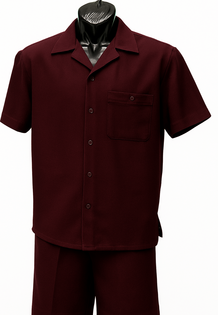 Zacchi Men's Wide Leg 2 Piece Walking Suit - Chest Pocket