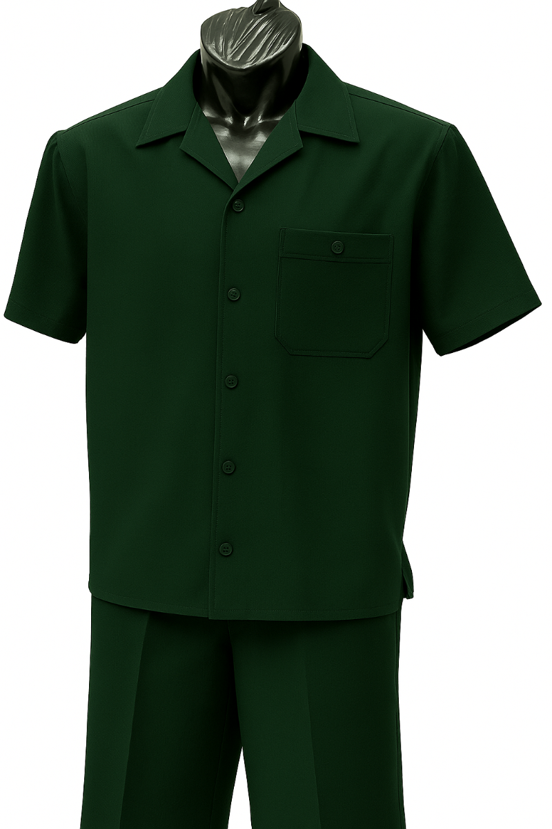 Zacchi Men's Wide Leg 2 Piece Walking Suit - Chest Pocket