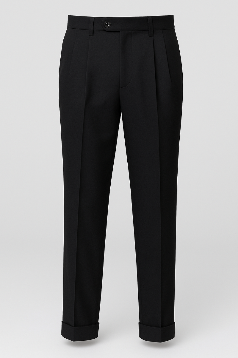 パンツ CLASSIC FIT DOUBLE PLEATED TROUSERS CLASSIC FIT DOUBLE PLEATED TROUSERS ORGANIC VOILE YARN TWILL