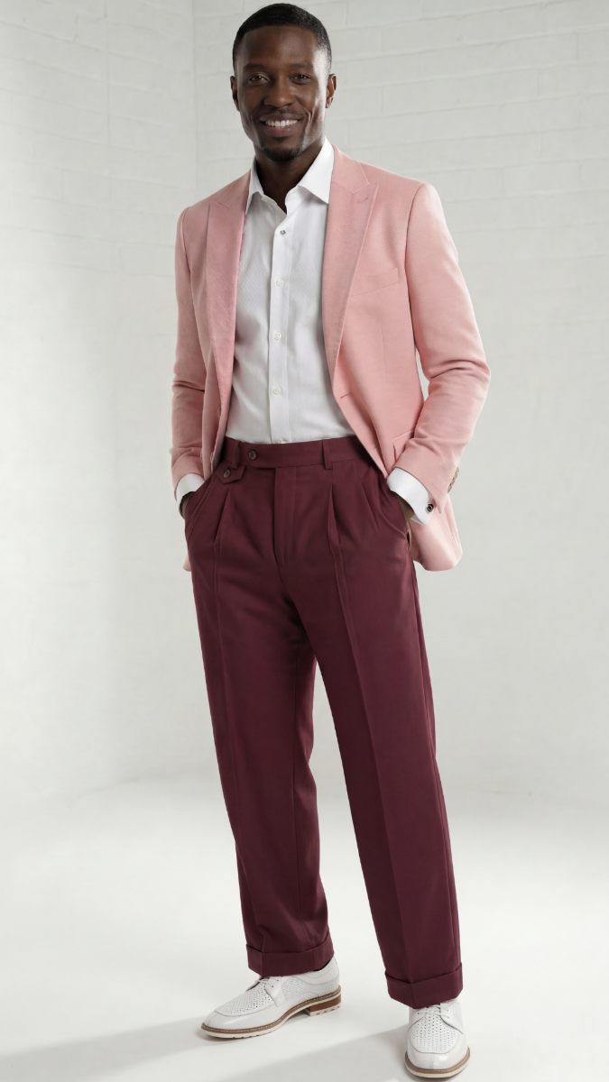Zacchi Men's Wide Leg Pants - Classic Pleated Style
