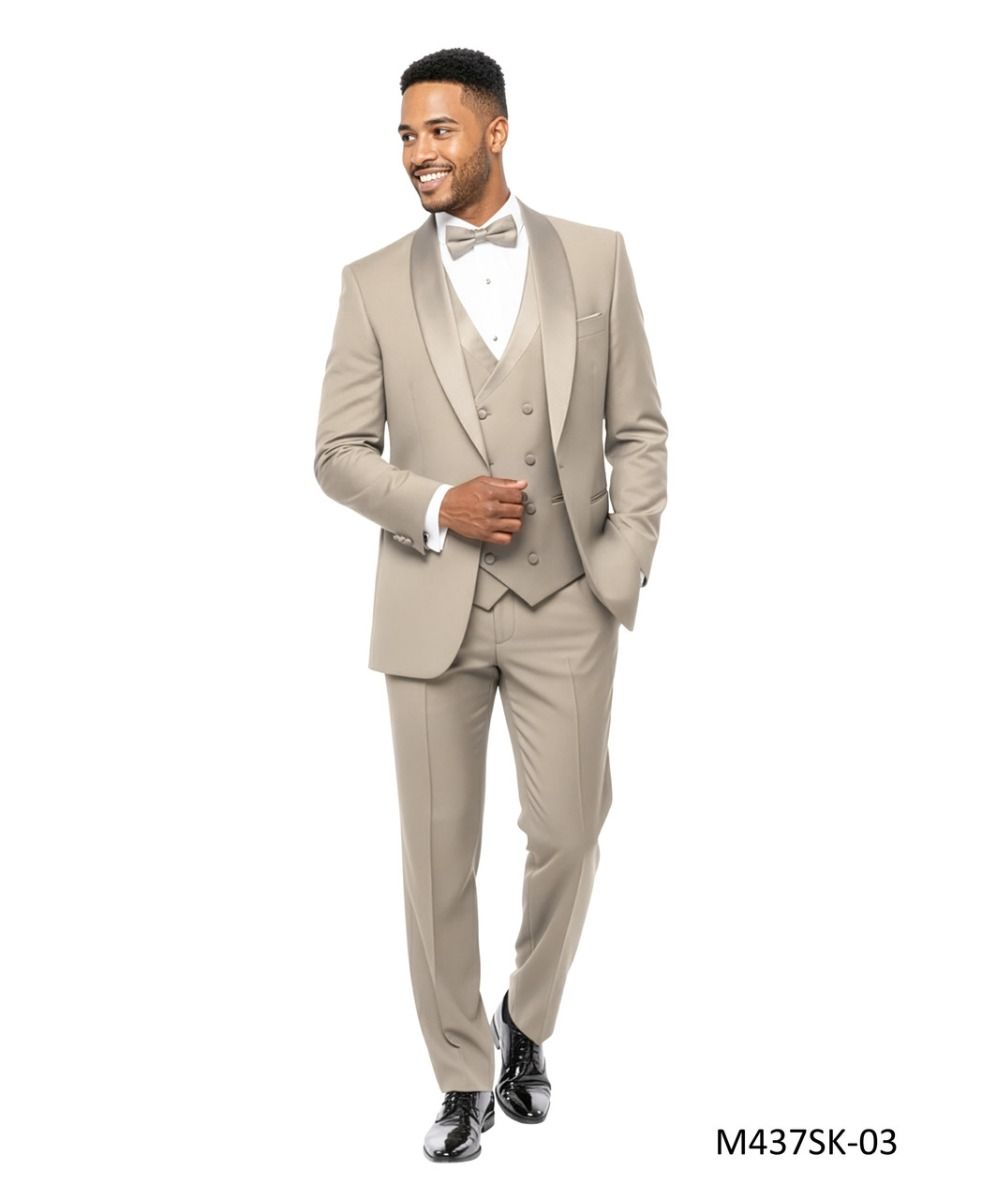 Tazio Men's 3 Piece Skinny Fit Fashion Suit - Double Breasted Vest Tazio Men's 3 Piece Skinny Fit Fashion Suit - Double Breasted Vest