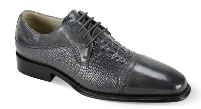 Giovanni Men s Outlet Leather Dress Shoe Alligator Accent Panel
