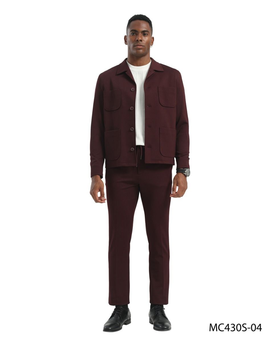 Sean Alexander Men's Slim Fit 2 Piece Walking Suit - Casual Suit Set - Blue - S - CCO Menswear Sean Alexander Men's Slim Fit 2 Piece Walking Suit - Casual Suit Set - Blue - S - CCO Menswear