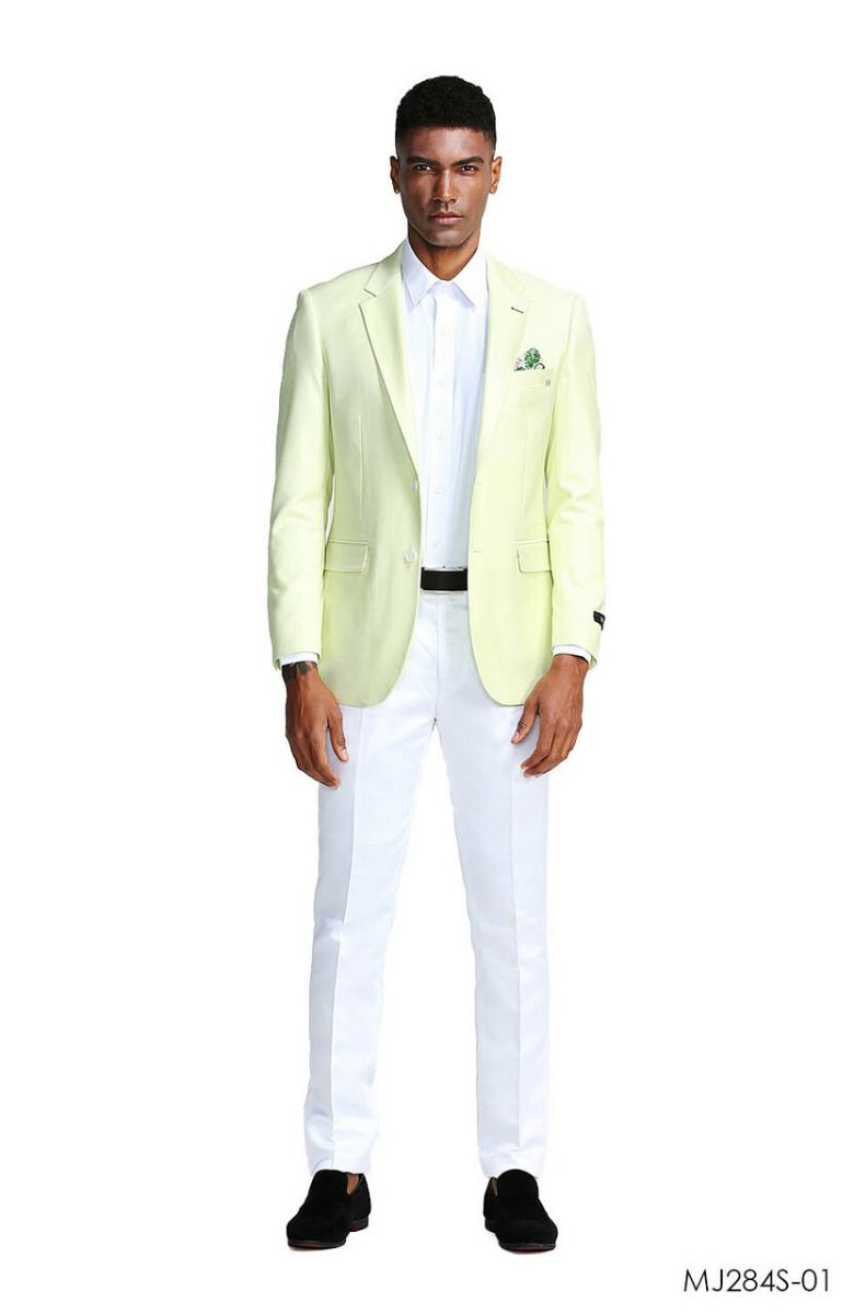Tazio Men's Classic Fashion Sport Coat - Solid Vibrant Colors