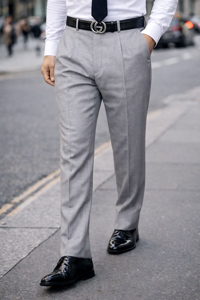 men's grey dress pants Hand-carved Lombok 3 Drawers Dresser Table Grey – Lakecity Handicrafts main image 0