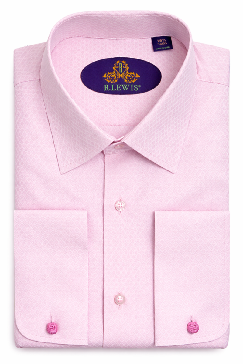 dusty pink mens dress shirt Made-in-USA Thomas Mason Pink Spread Collar Dress Shirt