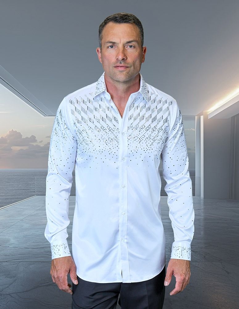 chinese dress ladies Phenom Professional White Dress Shirt with Performance Fabric