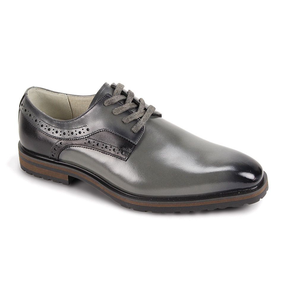 Giovanni Men's Plain Toe Dress Shoe - Two Toned Leather