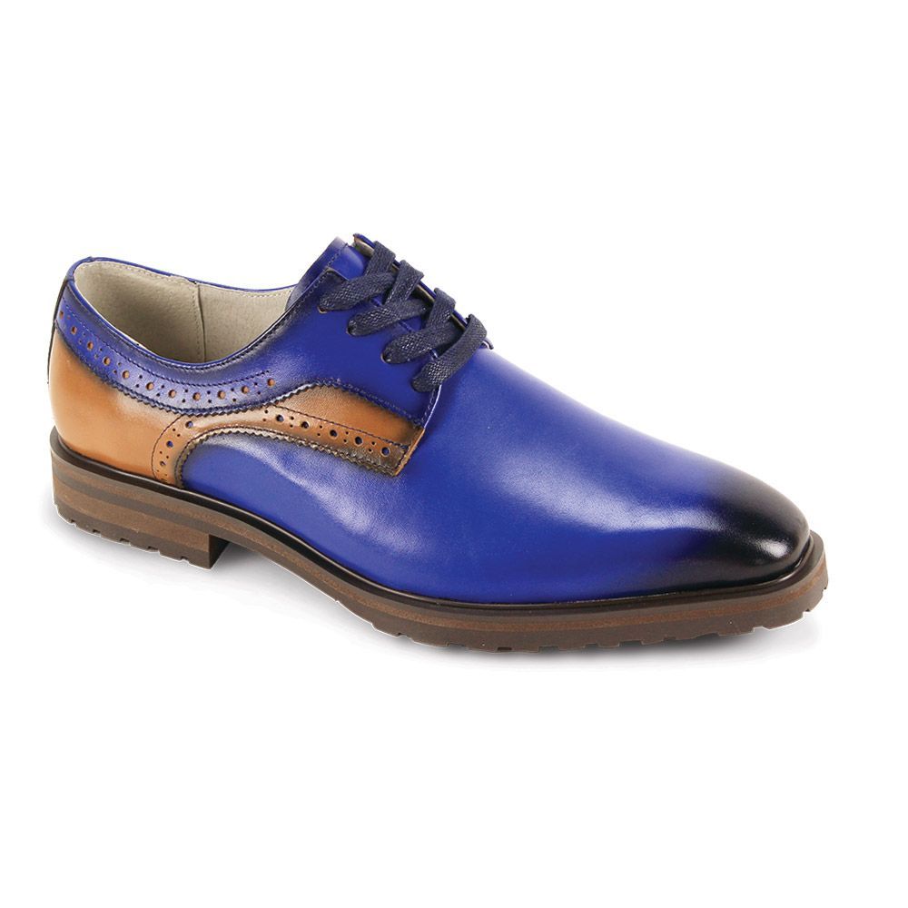 slim fit dress slacks Mens Royal Blue Baroque Embossed Velvet Dress Loafers Shoes After Midnight 7017 10 main image 0