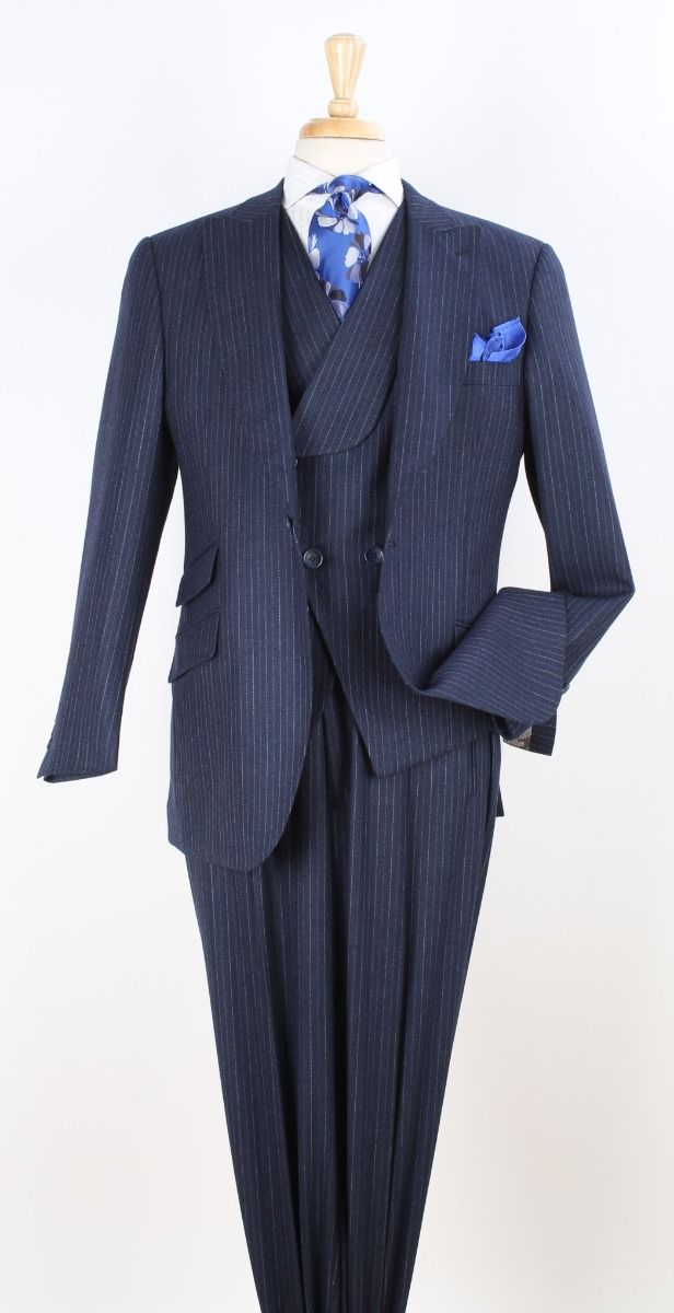 Apollo King Men's Charcoal Grey  2 Buttons Peak Lapel Side Vents Classic Business Suit main image 0