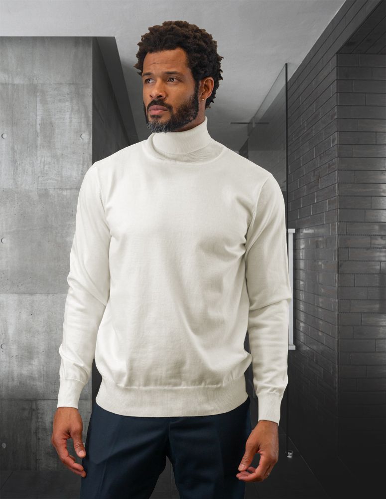 White turtleneck long sleeve shirt hotsell