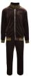 Stacy Adams Men's 2 Piece Velour Walking Suit - Solid Texture