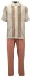 Silversilk Men's 2 Piece Short Sleeve Walking Suit - Square Spirals