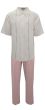 Silversilk Men's 2 Piece Short Sleeve Walking Suit - Subtle Stripe