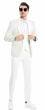 Tazio Men's 3 Piece Skinny Fit Suit - Honeycomb