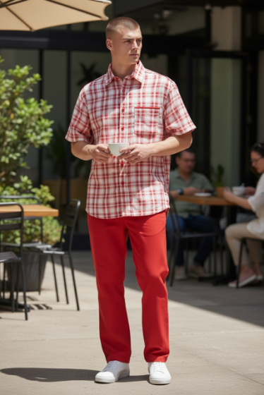 Red Mens Leisure Suit Cheap Suits