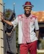 Burgundy Walking Suit Mens Matching Sets