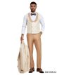 Tazio Men's 3 Piece Skinny Fit Fashion Suit - Wide Shawl Lapel