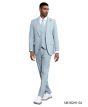 CCO Men's Outlet 3 Piece Windowpane Suit - Hybrid Fit 