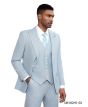 Stacy Adams Men's 3 Piece Windowpane Suit - Hybrid Fit 