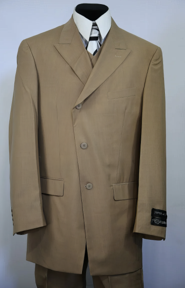 Canto Men's 3 Piece Microfiber Fashion Suit - Slanted Closure