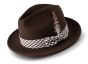 CCO Men's Fedora Style Wool Hat - Textured Plaid