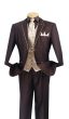 Vinci Men's 5 Piece Fashion Elegance Suit - Free Tie and Hanky