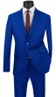 Royal Blue Mens Suits 2 Piece Suit Notch Lapel Big and Tall Suits