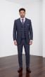Black Suit 3 Piece Suits for Men Peak Lapel Double Breasted Vest