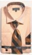 Avanti Uomo Men's French Cuff Shirt Set - Metallic Look