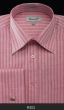 Fratello Men's Outlet French Cuff Dress Shirt - Herringbone Stripe