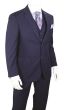 Royal Diamond Men's 3pc Poplin Outlet Suit - Double Pleated