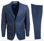 Stacy Adams Men's Outlet 3 Piece Executive Slim Suit - Windowpane