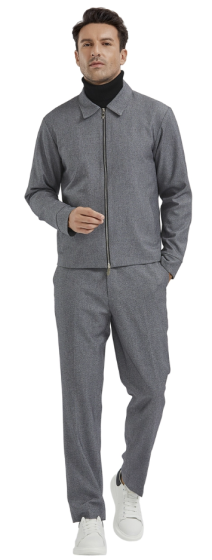 Tazio Men's 2 Piece Track Suit Set- Solid Texture