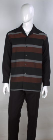 Royal Diamond Men's 2 Piece Walking Suit - Smooth Stripes
