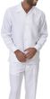 Montique Men's 2 Piece Long Sleeve Walking Suit - Solid Color Stripes