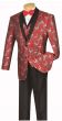 Vinci Men's Outlet 3 Pc Fashion Elegance Suit - Flamingo Pattern