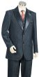 Canto Men's Outlet 3 Piece Denim Suit - Leather Collar