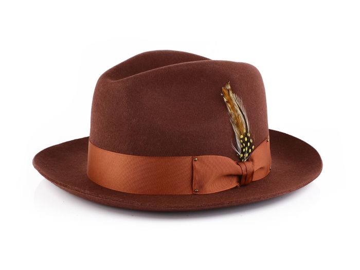 Steven Land Men's 100% Wool Hat - Firm Fedora Finish