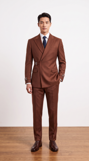 Copper Suit Double Breasted Suit Jacket Suits for Men