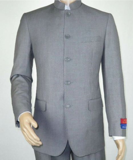 Apollo King Men's Outlet 2 Piece Nehru Style Suit - 5 Button Mandarin