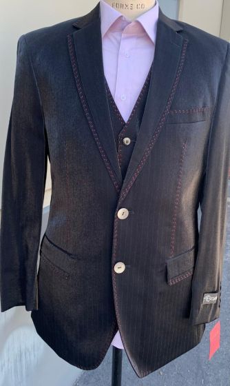Canto Men's Outlet 3 PieceFashion Suit - Pinstripe