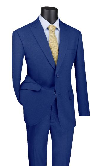 CCO Men's Outlet 2 Piece Modern Fit Executive Suit - Pure Solid