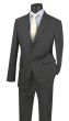 charcoal Mens Suits 2 Piece Suit Notch Lapel