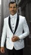 Statement Men's Modern Fit Tuxedo - Fancy Polka Dot Pattern
